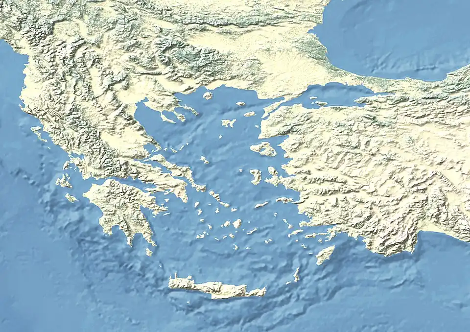 Struggle for Constantinople (1204–1261) is located in The Aegean Sea area