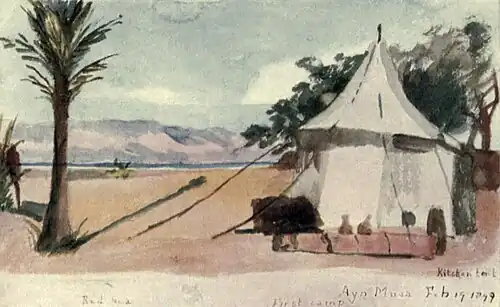 Ain Moussa camp, Sinai, 1899