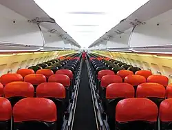Six-abreast Airbus A320