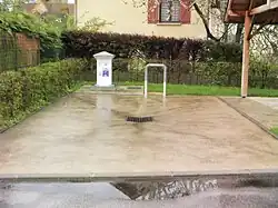 A typical area for motorhome in Felletin, France