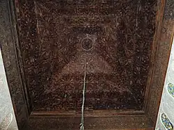 Wooden cupola ceiling in the prayer hall