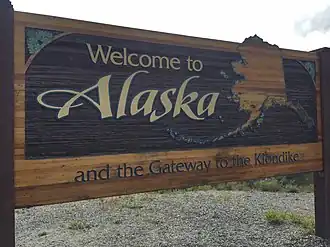Alaska welcome sign