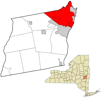 Location in Albany County and the state of New York.