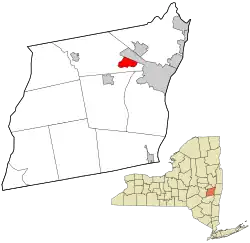 Location in Albany County and the state of New York