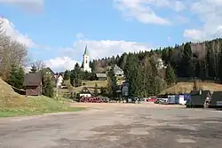 Centre of Albrechtice v Jizerských horách
