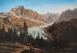 "L' Aiguille du Dru prise du Montenvers"