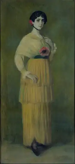 Portrait of Belinda Palavicini. 1915. Pastel on paper. 187 × 87 cm. Museo Nacional de Arte by Alfredo Ramos Martínez