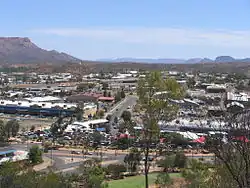 Alice Springs is a large town situated roughly in Australia's geographic red centre.