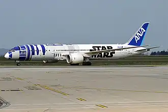ANA Boeing 787-9 featuring the R2-D2[69]