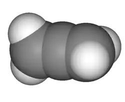 Spacefill model of propadiene