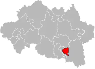 Situation of the canton of Cusset in the department of Allier
