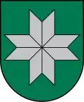 An auseklis on the coat of arms of the former Aloja Municipality