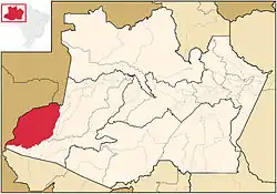 Location in the Estado do Amazonas