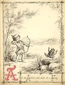 A from Howard-Gibbon's An Illustrated Comic Alphabet
