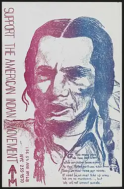 Image 16American Indian Movement poster from civil rights era (from History of Oklahoma)
