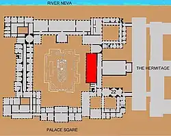 Location of the Hall within the Palace