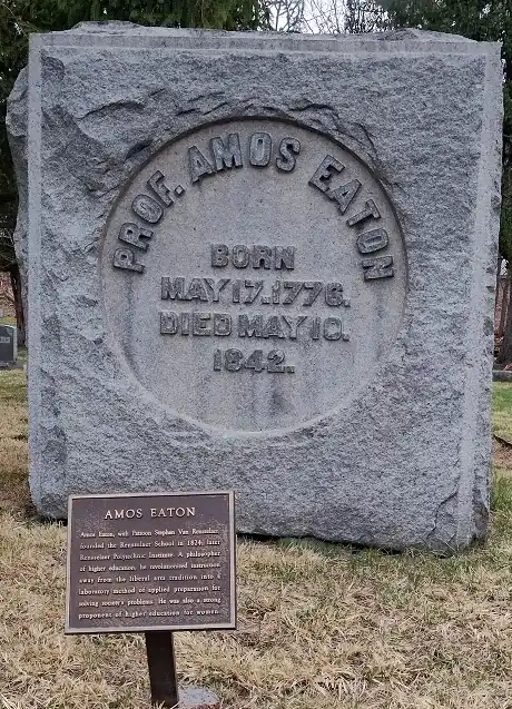 Amos Eaton Grave at Oakwood Cemetery Troy, NY