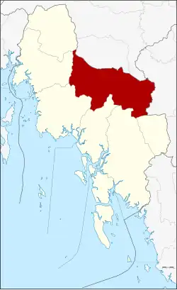 District location in Krabi province