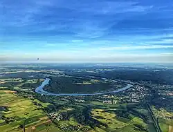 Panorama of Prienai from air