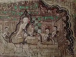Awakening of Buddha Taṇhaṅkara, Wall Painting in Upali Thein Temple, Bagan