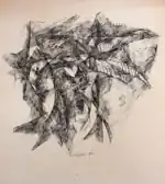 Ink drawing "Togetherness" created in 1990