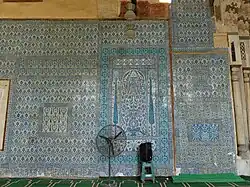 Iznik tiles in the Aqsunqur Mosque in Cairo, Egypt (1652)