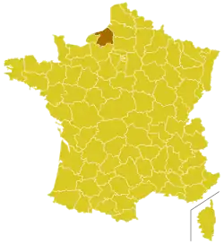 locator map of Archdiocese of Rouen