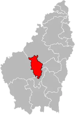 Situation of the canton of Aubenas-1 in the department of Ardèche