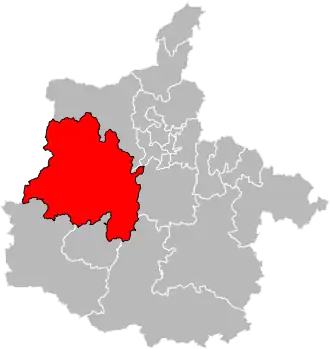 Situation of the canton of Signy-l'Abbaye in the department of Ardennes