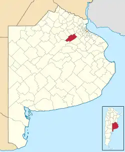 location of Navarro Partido in Buenos Aires Province