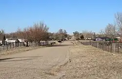 One of the roads in Aristocrat Ranchettes.
