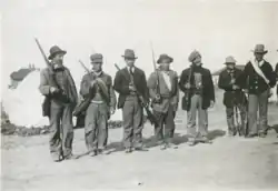 Armed strikers at the Ludlow tent colony during the Colorado Coalfield War.