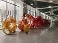 The sculpture in the concourse of Huaqiao of Suzhou Metro Line 11