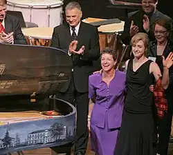2008 unveiling ceremony at The Kennedy Center of a Steinway Art Case piano painted in grisaille