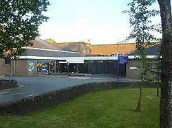 The Arts Building entrance, before refurbishment in 2013.