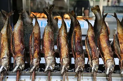 German grilled mackerel at Auer Dult