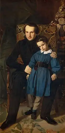 Victor Hugo and His Son by Auguste de Châtillon