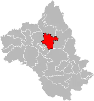 Situation of the canton of Causse-Comtal in the department of Aveyron