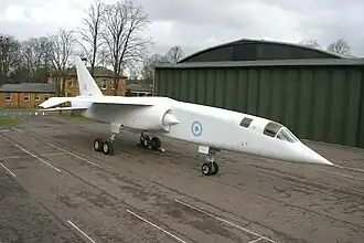 BAC TSR-2 in overall anti-flash white showing Type D Pale roundels