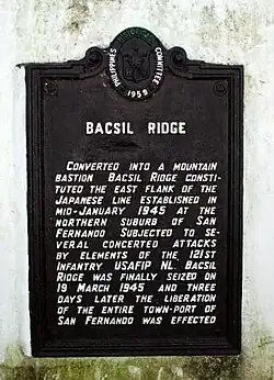 Bacsil Ridge historical marker