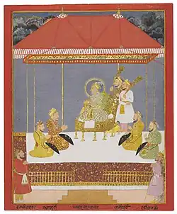 Emperor Bahadur Shah I with his sons