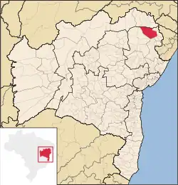 Location in Bahia