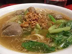 Indonesian bakso noodle soup