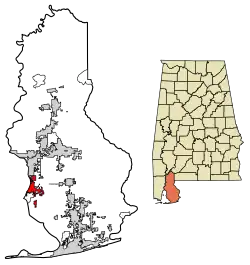 Location in Baldwin County, Alabama