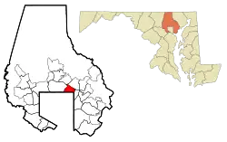 Location of Parkville, Maryland
