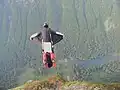 BASE Wingsuit Picture: First BASE wingsuit jumps off Baring Mountain (June, 2004)
