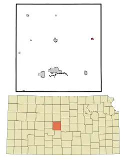 Location within Barton County and Kansas