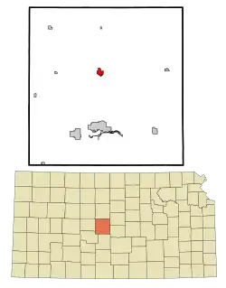 Location within Barton County and Kansas