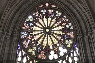 Rose window in the west transept.