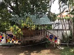 Old tree house for the students in the school playground
